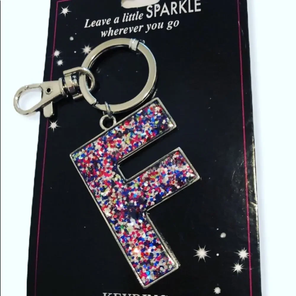 Ganz Keyring sparkle “F” NEW in package 2